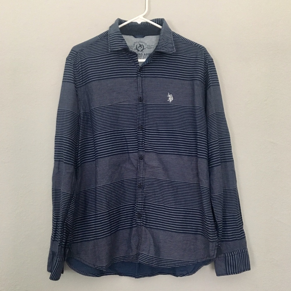 US Polo Assn. Blue Striped Button Down